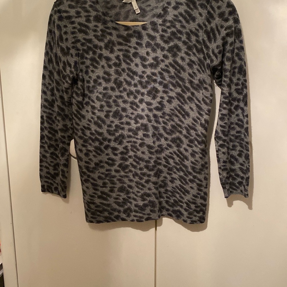 Joie Charcoal Animal Print Sweater